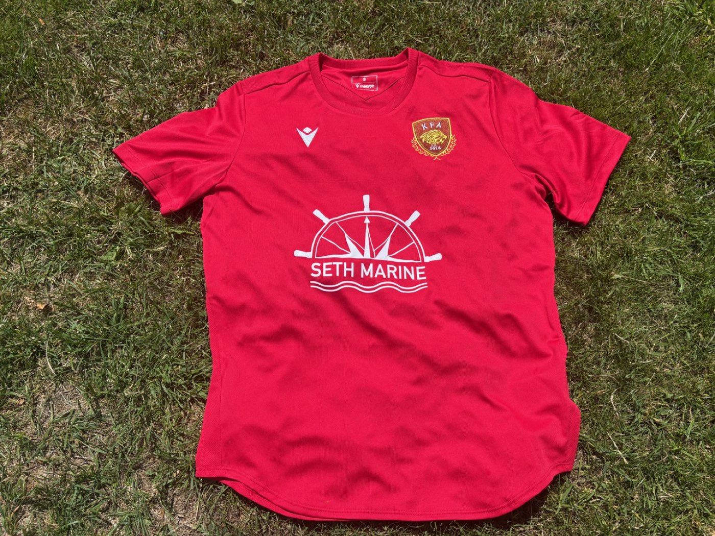 Kent Football Academy FC kit sponsored by Seth Marine Consultants